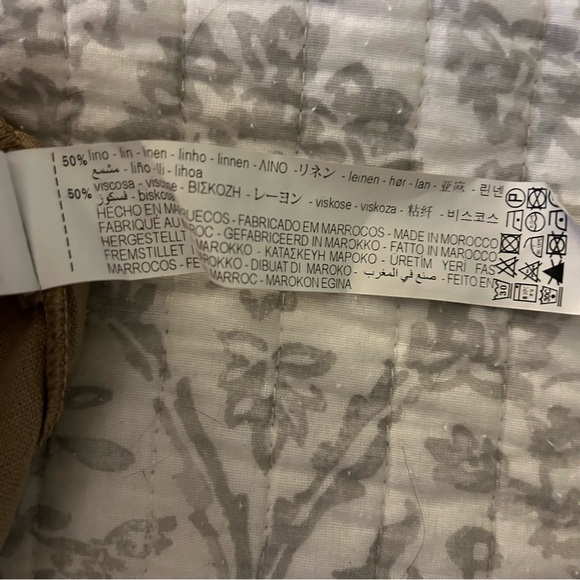 Zara Tan Linen Midi Dress with Dolman Sleeves and Mandarin Collar - Picture 8 of 8